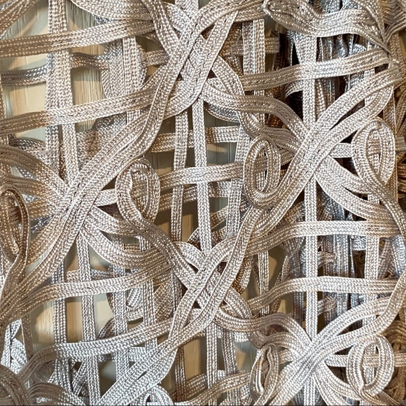 TALBOTS Soutache Delicate Open Weave Silver/Gray Cardigan—SZ. 0P - Picture 8 of 11